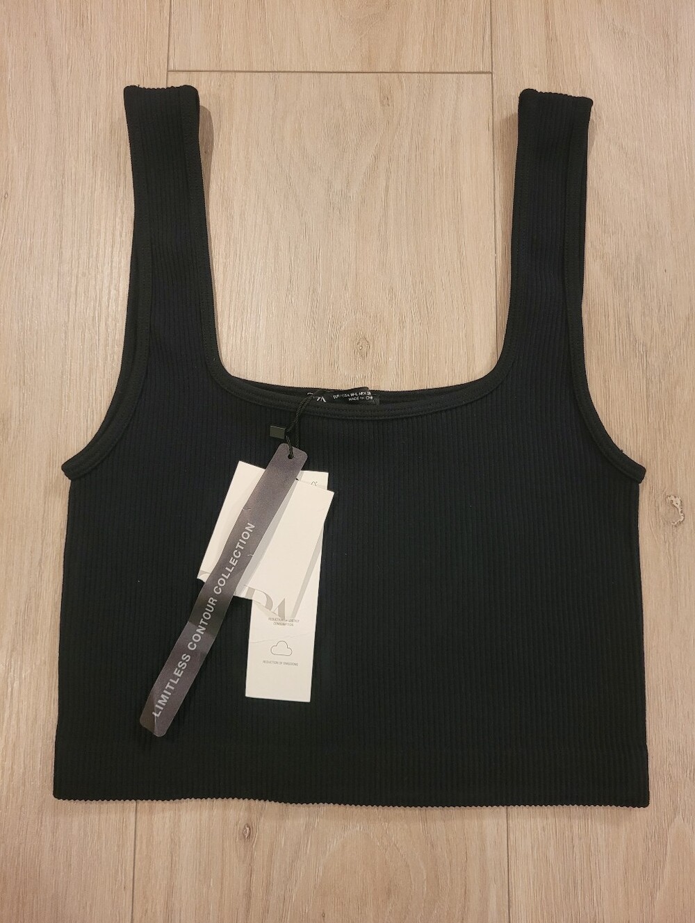 NWT ZARA | Limitless Contour Ribbed Crop Tank Top | Sz. M-L